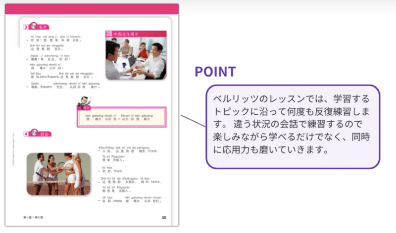 ベルリッツ中国語講座のテキスト