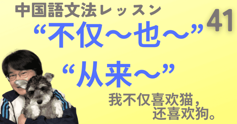 「〜だけでなく」の“不仅～也～”と「いままで」の“从来”ほか【中国語文法】