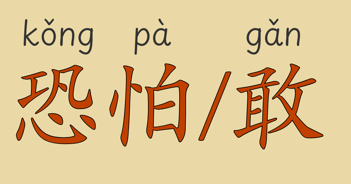 HSK4級中国語文法「恐怕」と「敢」の意味と使い方を例文つきで丁寧に解説
