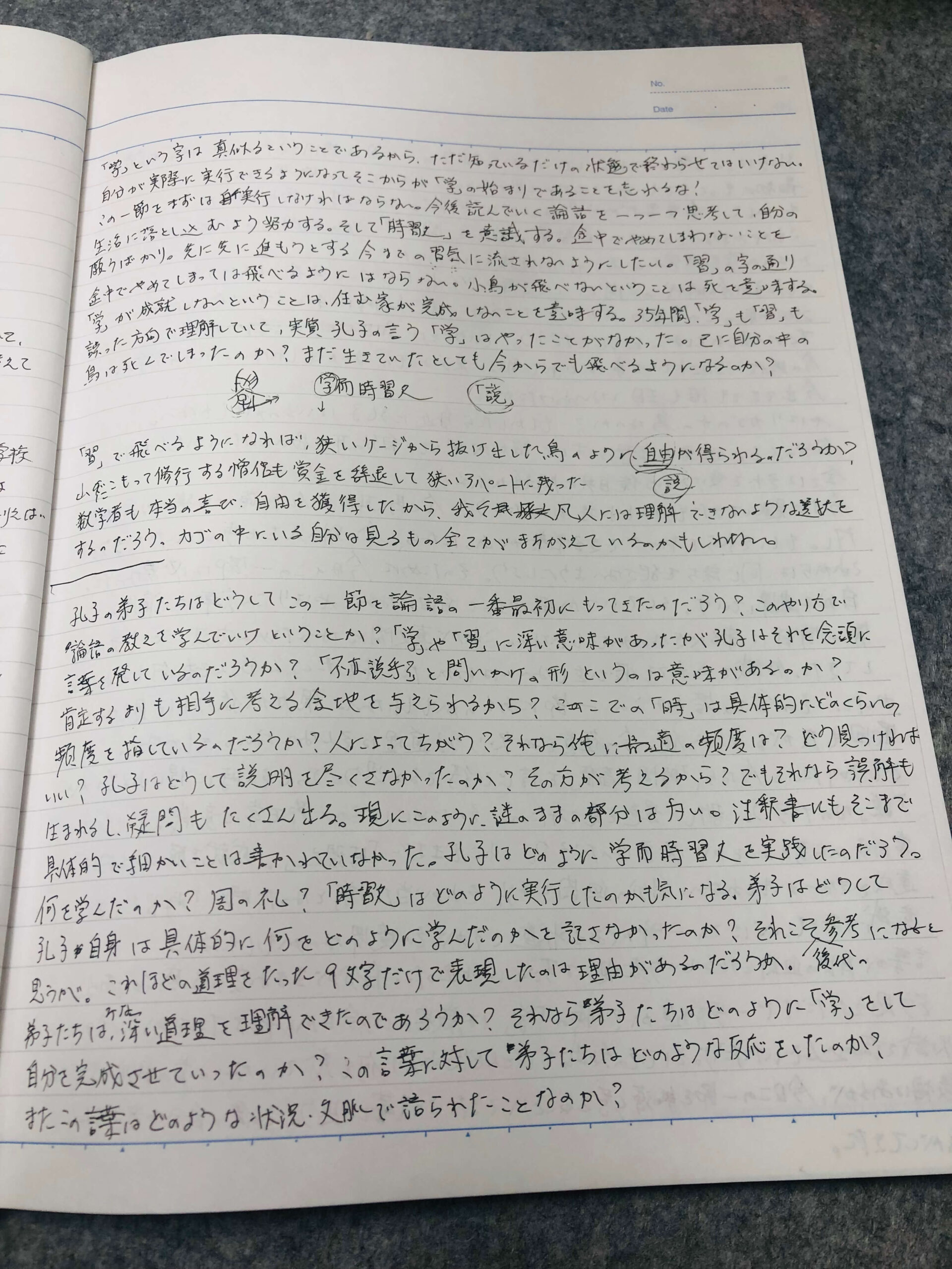 「學而時習之」を２時間思考したノート